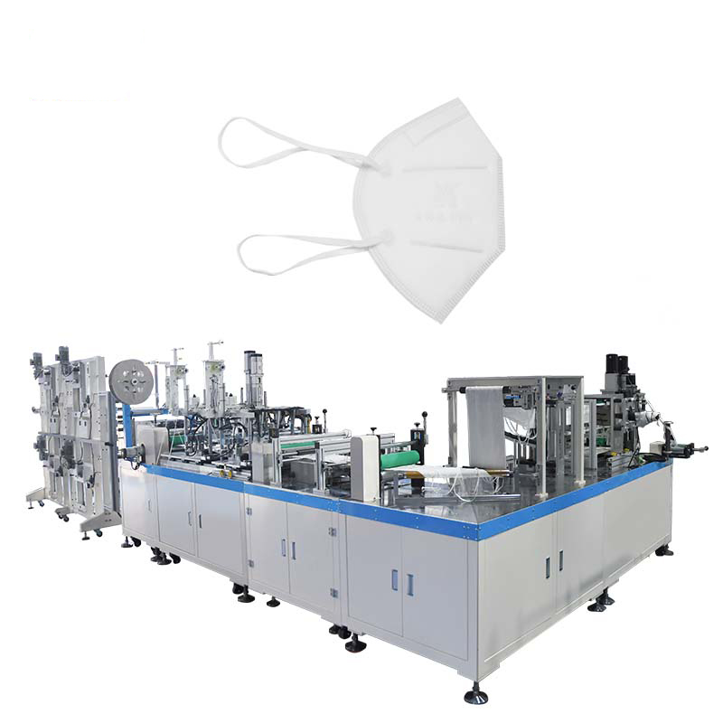 Fully automatic extended headband folding mask machine